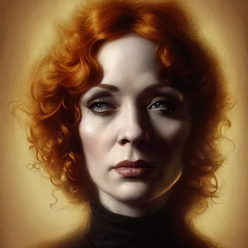 Image similar to christina hendricks in peaky blinders, baroque painting, intricate, elegant, highly detailed, centered, digital painting, artstation, concept art, smooth, sharp focus, illustration, artgerm, tomasz alen kopera, peter mohrbacher, donato giancola, joseph christian leyendecker, wlop, boris vallejo