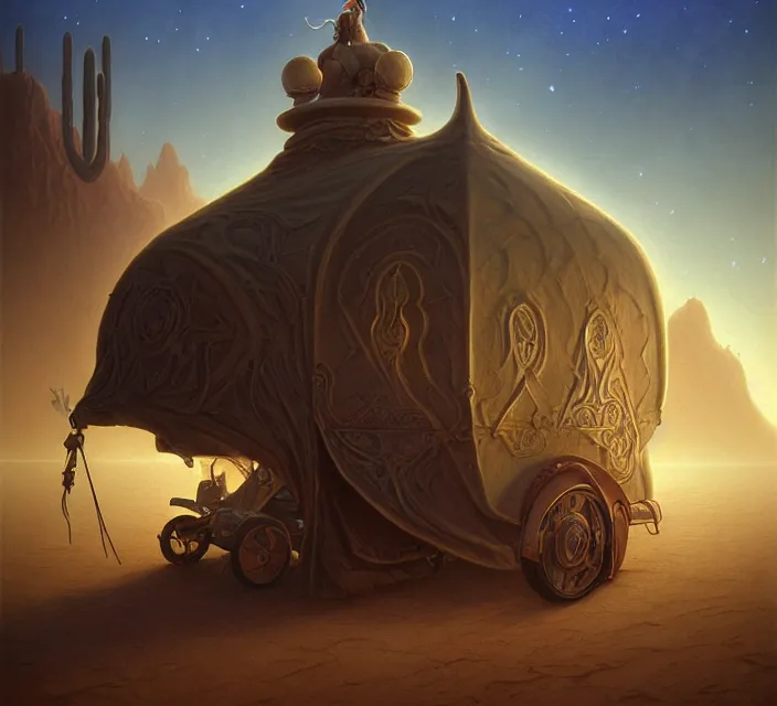 Prompt: subsurface scattering, a desert caravan rests at a lake oasis, the art of athas and dark sun, brom's dark sun art on a 7 0's style fantasy novel cover, digital painting by brom, amazingly detailed d & d art, concept art, intricate details, beautiful, volumetric lighting, cgsociety, artstation, square enix cinematic art