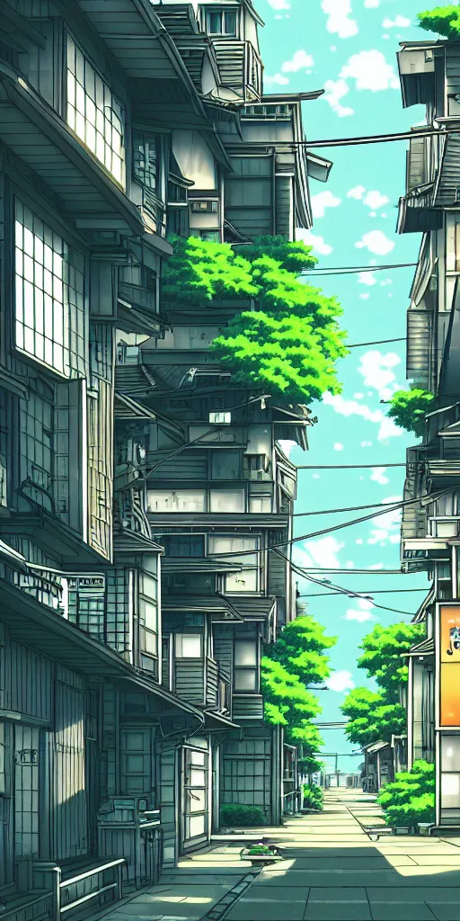 Image similar to anime tokyo residential quiet street scenery only wallpaper aesthetic