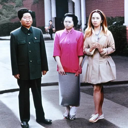 Image similar to film still of mao zedong and regina george in the new mean girls movie, 4 k