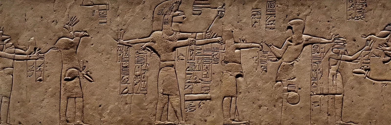Prompt: ancient hieroglyphics of the Ewok creation myth