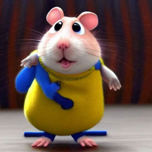 Prompt: an extremely cute pixar hamster,