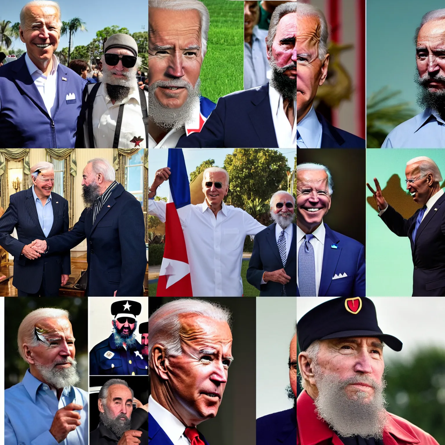Prompt: Joe Biden Dressed as Fidel Castro
