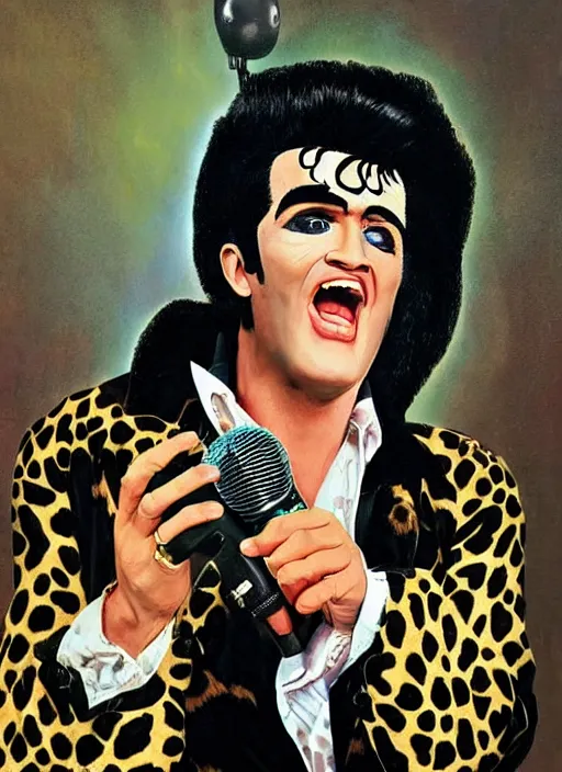 Frankenstein Elvis Impersonator With Pompadour And 