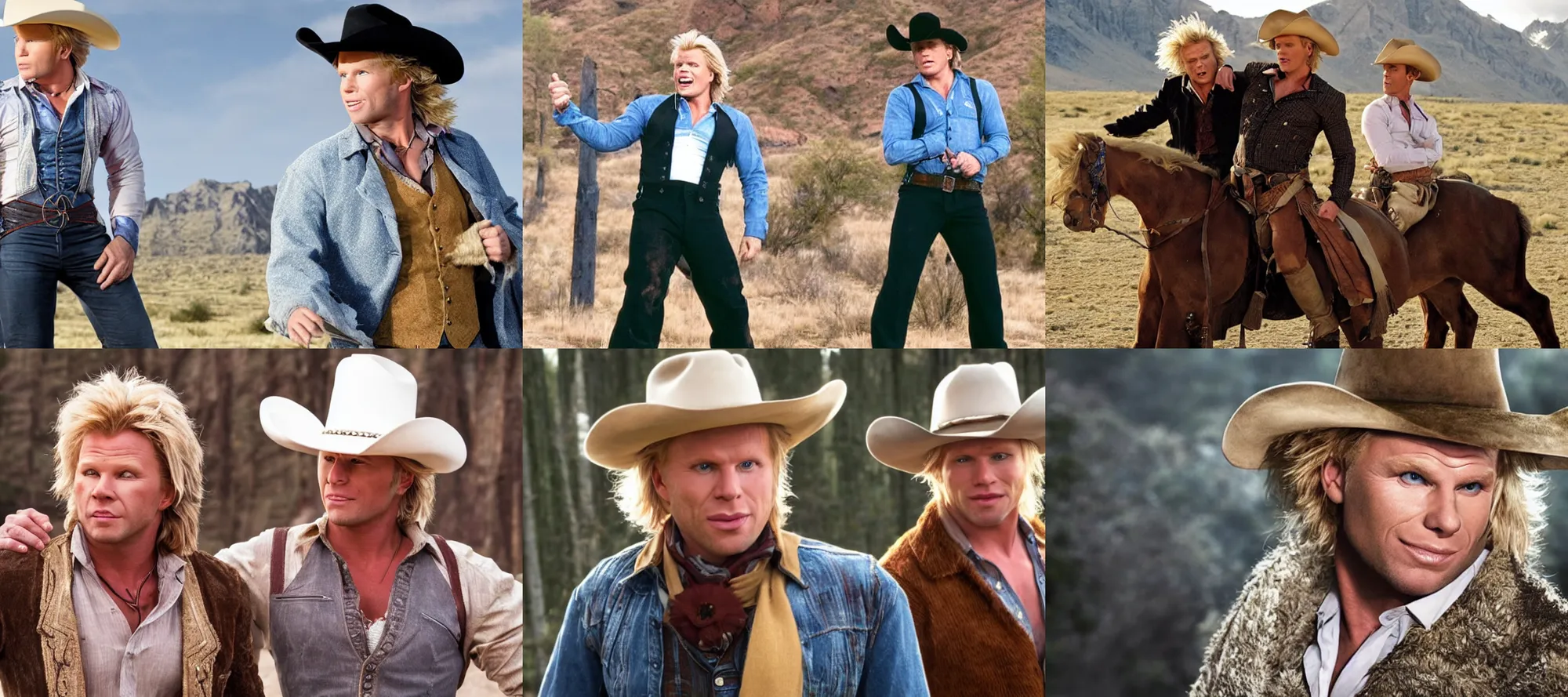 Prompt: Hans Klok in Brokeback Mountain