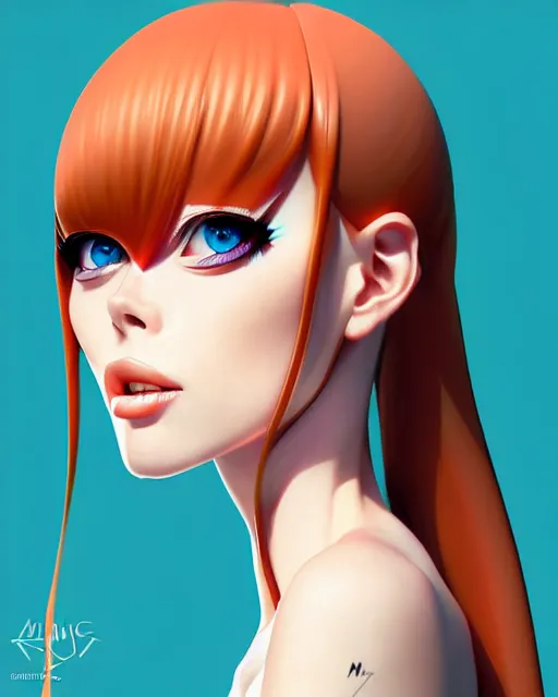 Prompt: richly detailed color illustration of coco rocha as anime girl illustrated by artgerm and mina petrovic and timothy kong and marina federovna. 3 d shadowing