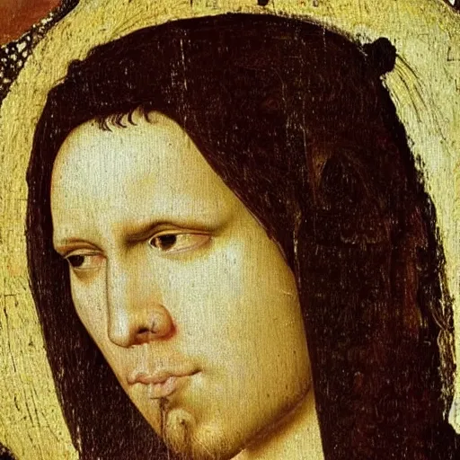 Image similar to A 15th century medieval renaissance oil painting of Skrillex