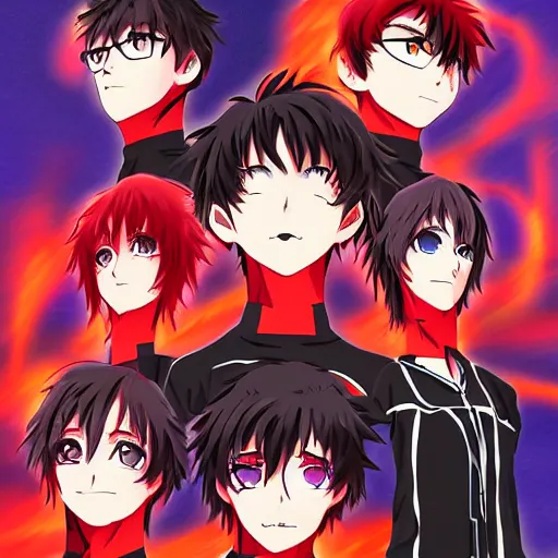 Prompt: anime portrait of burning ships in the style of Neon Genesis Evangelion