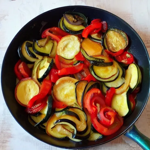 Prompt: homemade ratatouille t