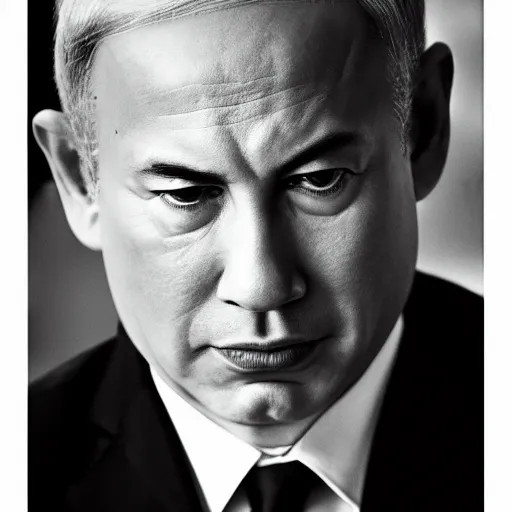 Image similar to binyamin netanyahu medium close up portrait film still 4 0 mm low depth of field in the style of game of thrones high detail