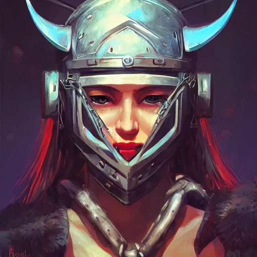 Image similar to cyberpunk viking helmet mask warrior goddess robot ninja fantasy, art gta 5 cover, official fanart behance hd artstation by jesper ejsing, by rhads, makoto shinkai and lois van baarle, ilya kuvshinov, ossdraws