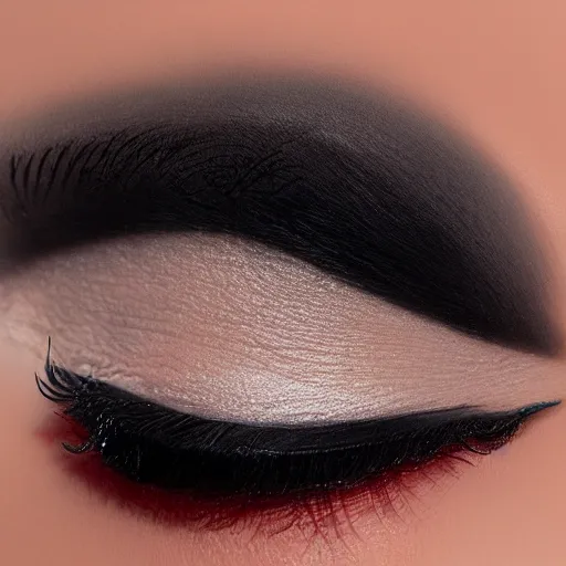 Image similar to award - winning pin up close up portrait gloss eyeliner