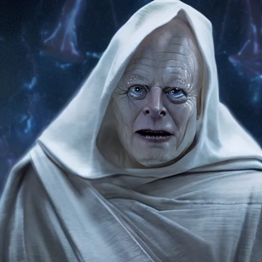 Prompt: elon musk as emperor palpatine as seen in stars wars episode 3 , 8k resolution, full HD, cinematic lighting, award winning, anatomically correct