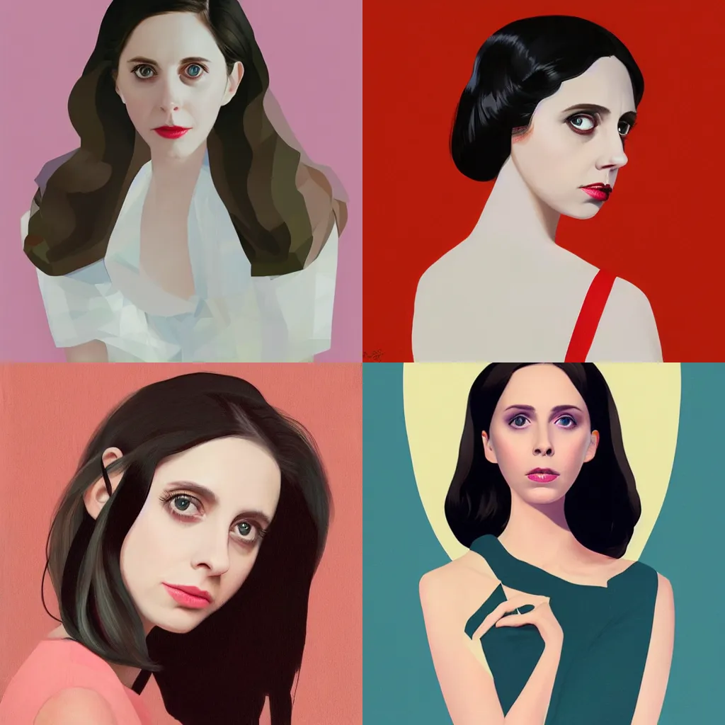 Prompt: painting of Alison Brie by Hsiao-Ron Cheng