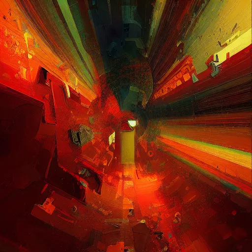 Prompt: a abstract painting of artificial intelligence, digital art, by John Coltrane and Marc Simonetti, Manic, inspired by Greg rutkowski