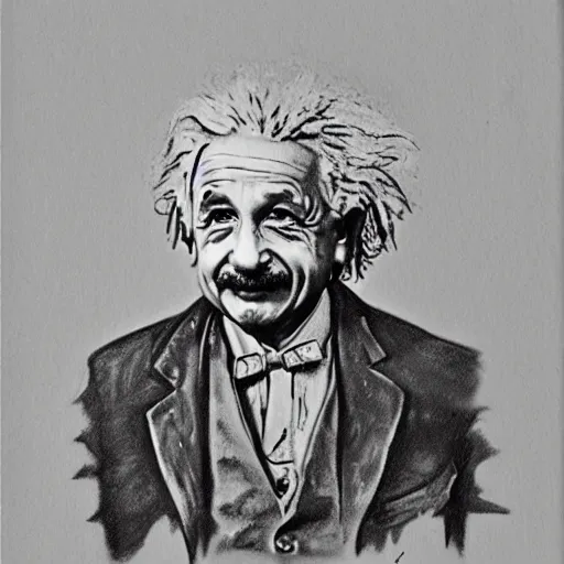 Prompt: albert einstein sketch art