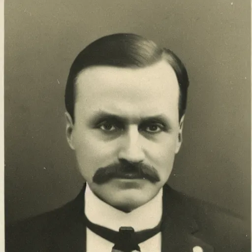 Prompt: Portrait of Andrzej Duda in 1920's