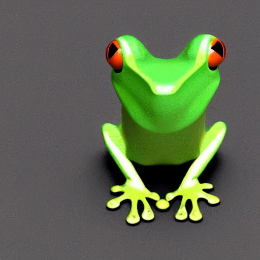 Image similar to low polygon render of a frog on a white background, isometric 3 d, ultra hd