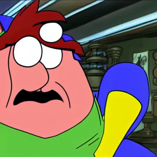 Prompt: peter griffin as a villain in sonic the hedgehog
