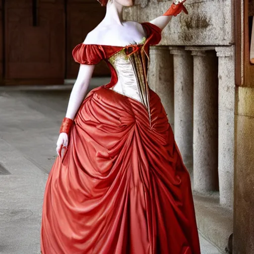 Image similar to glamorous renaissance dress