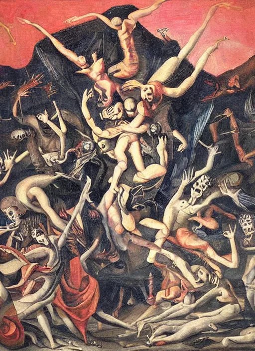 scary painting of the fall of lucifer Stable Diffusion