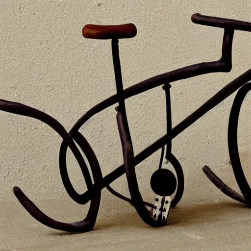 Image similar to a cute beautiful alien shaped bicycle by H.R. Giger