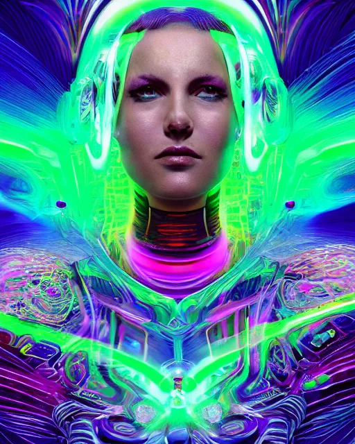 Image similar to a powerful energy psychedelic matrix queen, by alexander fedosav, hyper detailed digital matte painting, concept art, hyperrealism, 1 6 k resolution, cinema 4 d, 8 k resolution, trending on artstation, behance hd, a masterpiece, by stephan martiniere, particles, cel - shaded, power bright neon energy, by david a. hardy,