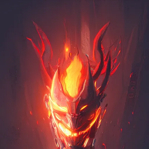 Image similar to bionic devil flames by greg rutkowski