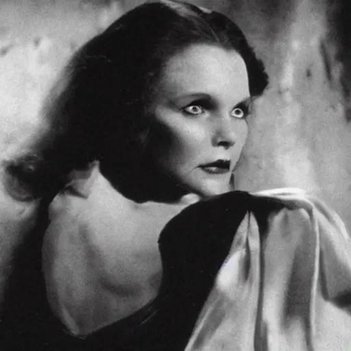 Image similar to lee remick as the vampire, in the 1 9 2 2 film, black and white