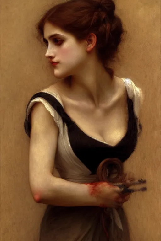 Prompt: elegant lady zombie, painting by rossetti bouguereau, detailed art, artstation