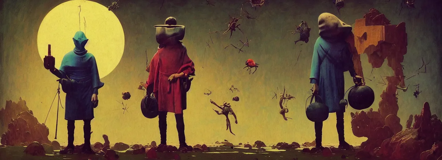 Image similar to full - body portrait surreal colorful clay fighting artstation rpg gentleman character concept art anatomy, action pose, very coherent and colorful high contrast masterpiece by norman rockwell franz sedlacek hieronymus bosch dean ellis simon stalenhag rene magritte gediminas pranckevicius, dark shadows, sunny day, hard lighting, reference sheet white! background