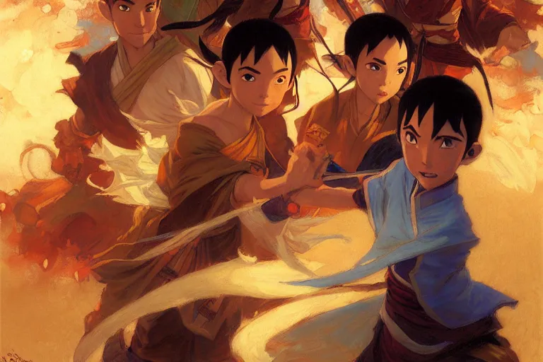 Prompt: atla, avatar the last airbender, sunny, painting by gaston bussiere, craig mullins, j. c. leyendecker