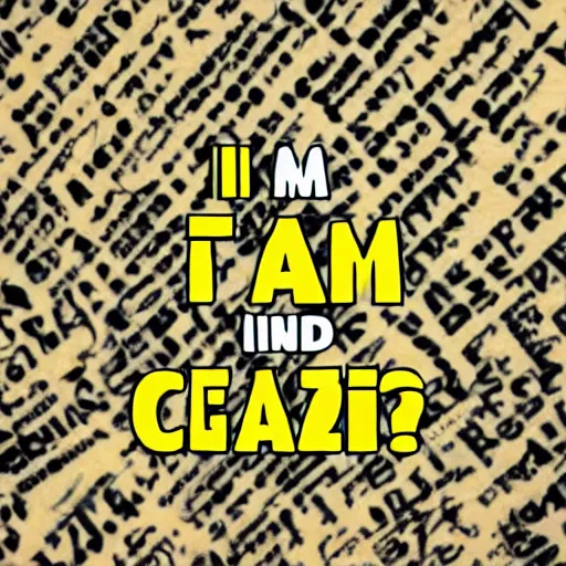 Image similar to I am totally crazy