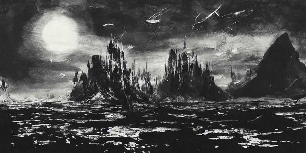 Image similar to the end of humanity, radiant light, detailed and intricate environment, digital art, trending on art station kvlt by peder balke by peder balke by guido crepax by norman bluhm mystic high contrast monochromatic noir