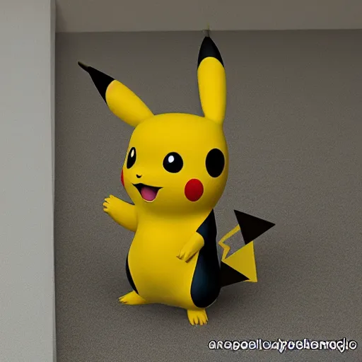 Prompt: pikachu as a modern conceptual statue