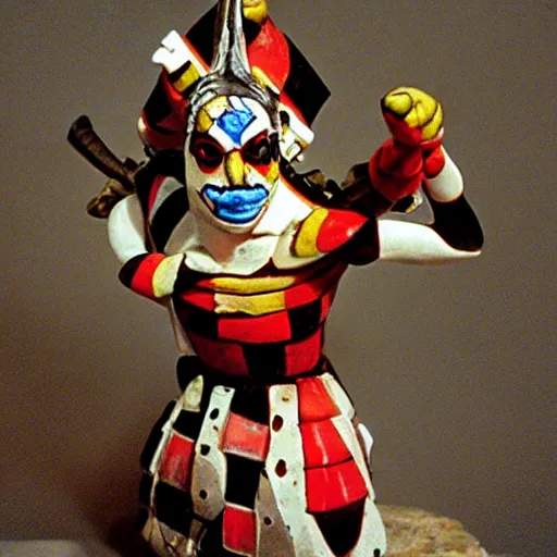 Prompt: photo of a harlequin warrior