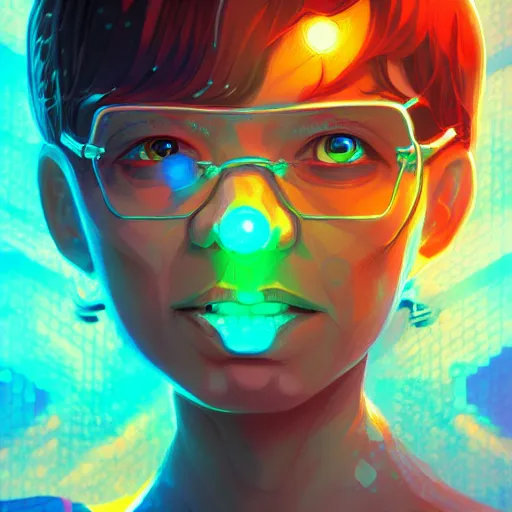 Image similar to skill magic geek inside matrix deepdream radiating a glowing aura stuff loot legends stylized digital illustration video game icon artstation lois van baarle, ilya kuvshinov, rossdraws,