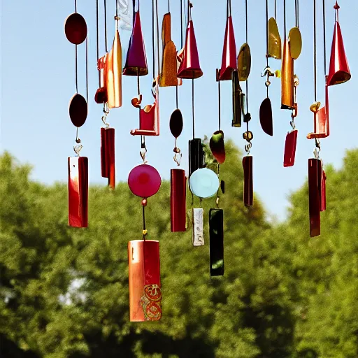 Image similar to ornamental wind chimes, professional photography