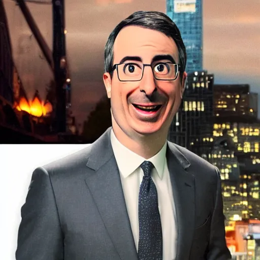 Image similar to a photo of an olive with john oliver's face