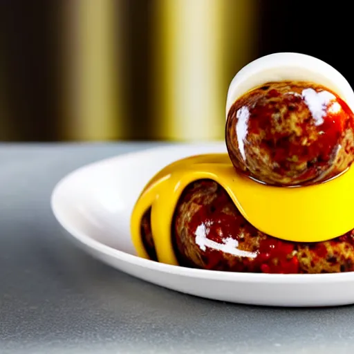 Image similar to commercial photo of a sausage ice cream, mustard, ketchup, relish