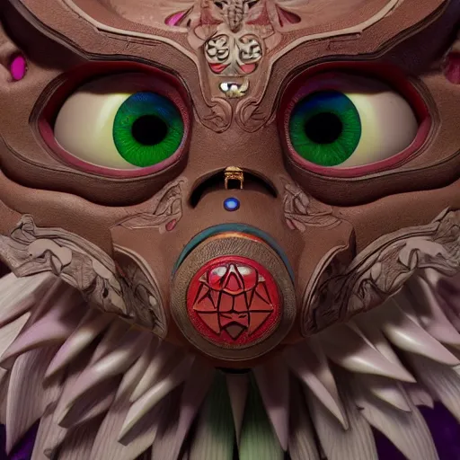 Image similar to Majora's Mask , dynamic, particulate, intricate, elegant, highly detailed, centered, artstation, smooth, sharp focus, octane render