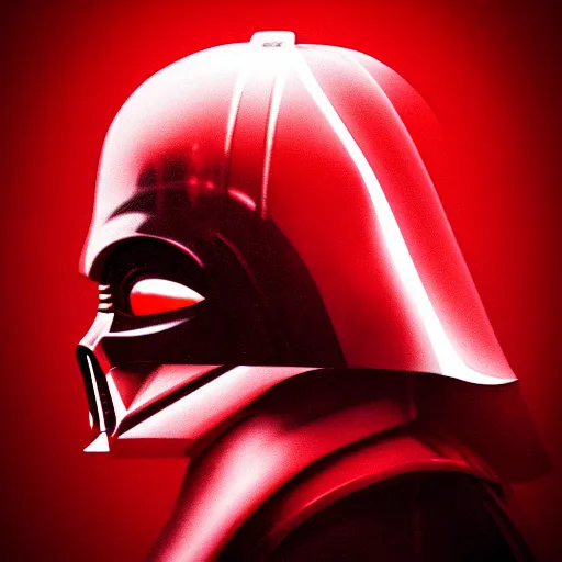 Image similar to darth vader's head coming out of a red mist, epic, trending on artstation, profile pic, centered, accurate anatomy, highly detailed, digital art,