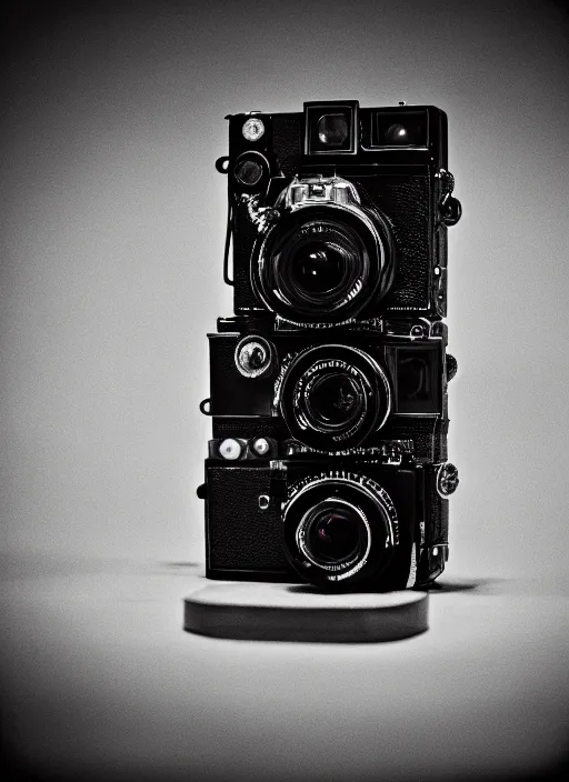 Image similar to a mutant with eyes all over its body. film photography, studio photo, dusk, sunset, film photo, rollei 3 5 camera, tri - x film