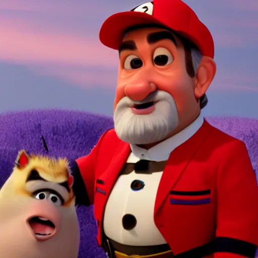 Image similar to sean connery as a pixar disney character from up ( 2 0 0 9 ), unreal engine, octane render, 3 d render, photorealistic