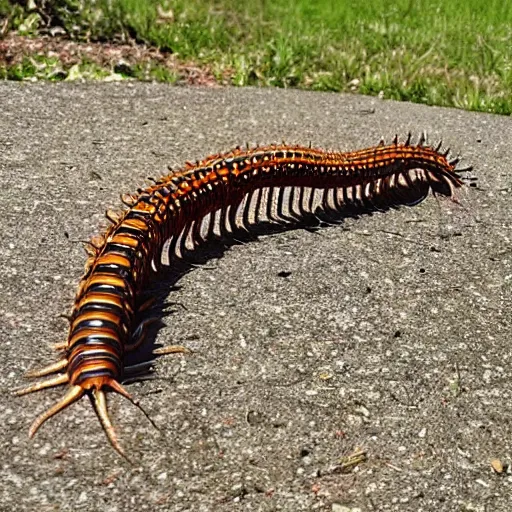 Image similar to a dinosaur that looks like a centipede