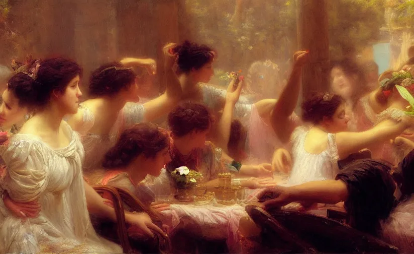 Image similar to roman lan party by pierre auguste cot and delphin enjolras and daniel f. gerhartz