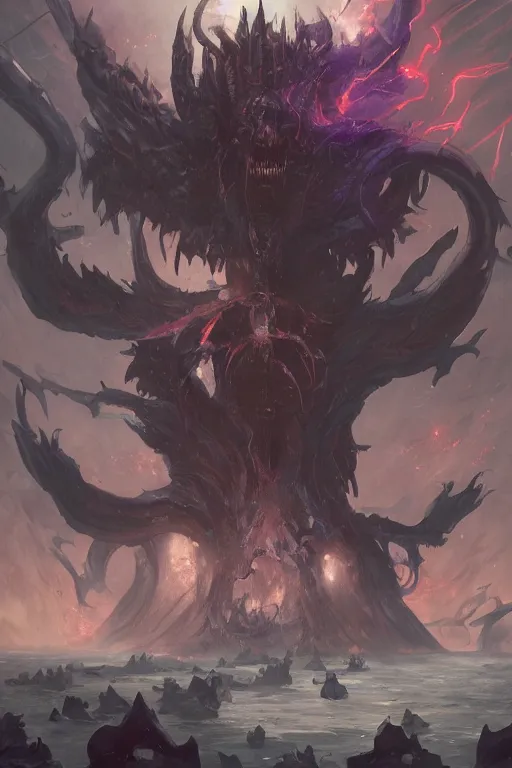 Image similar to a representation of madness, eldritch, cosmic, high octane, 8 k, digital art, magic the gathering, mtg, by greg rutkowski, trending on artstation