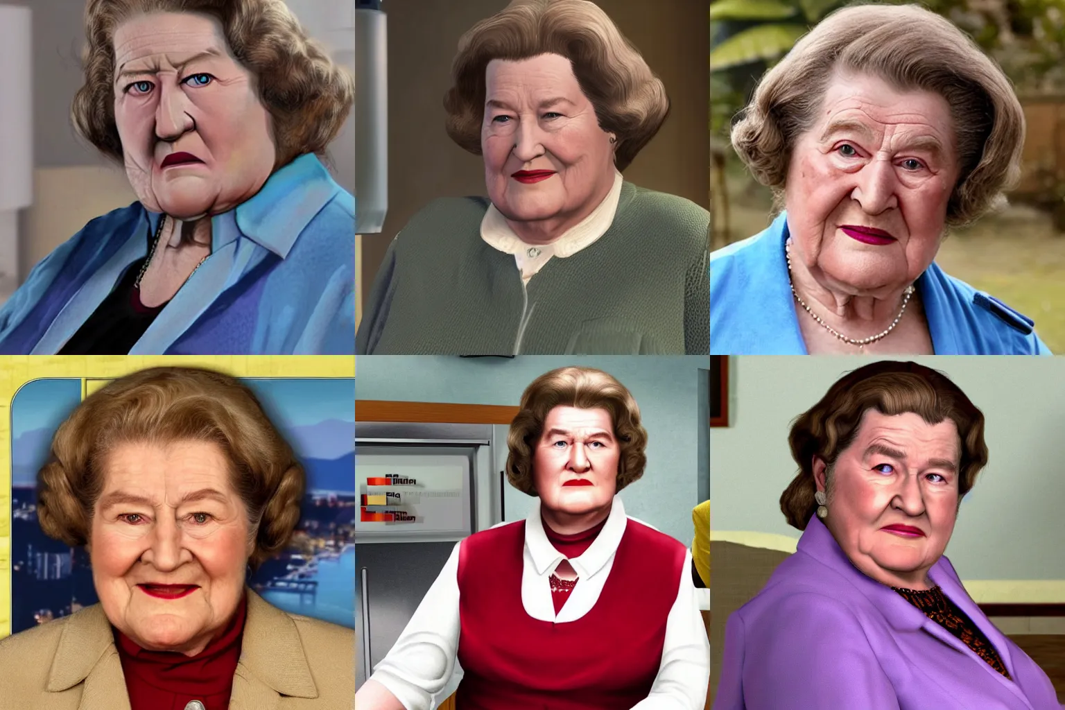 Prompt: Patricia Routledge in GTA V loading screen