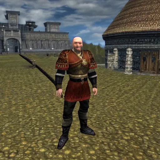 Prompt: Alexander Lukashenko in The Elder Scrolls IV: Oblivion