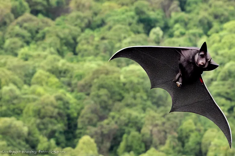 Prompt: Megabat, Fruit bat, Nature photography, airborne, mid-flight, professional photo, 8k